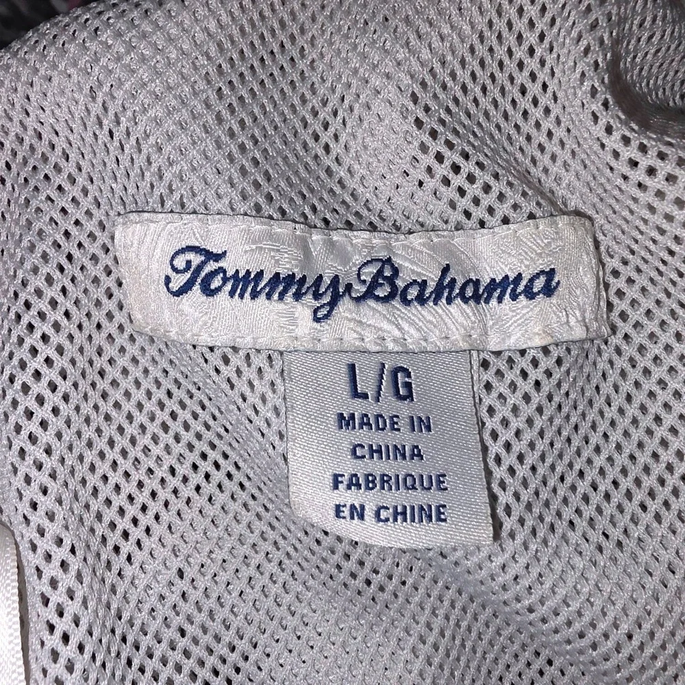 Tommy Bahama Swim Trunks Mens Large Grey Tropical Palm Board Shorts Fair